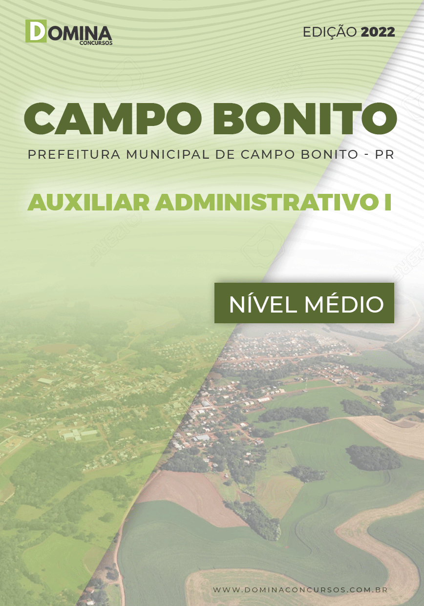 Apostila Pref Campo Bonito PR 2022 Auxiliar Administrativo