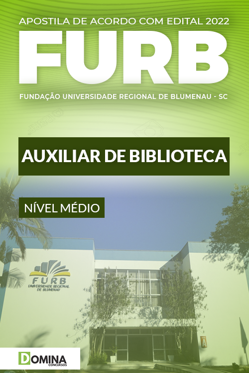 Apostila Concurso FURB SC 2022 Auxiliar Biblioteca