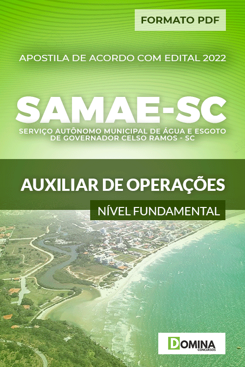 Apostila SAMAE Governador Celso Ramos SC 2022 Aux. Operações