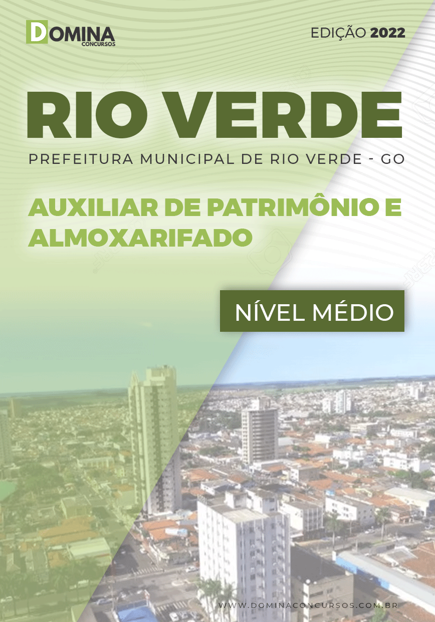 Apostila Pref Rio Verde GO 2022 Auxiliar Patrimônio Almoxarifado