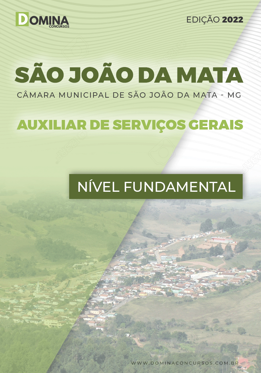 Apostila Câmara São João Mata MG 2022 Auxiliar Serviços Gerais