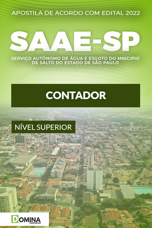 Apostila Digital Concurso SAAE Salto SP 2022 Contador