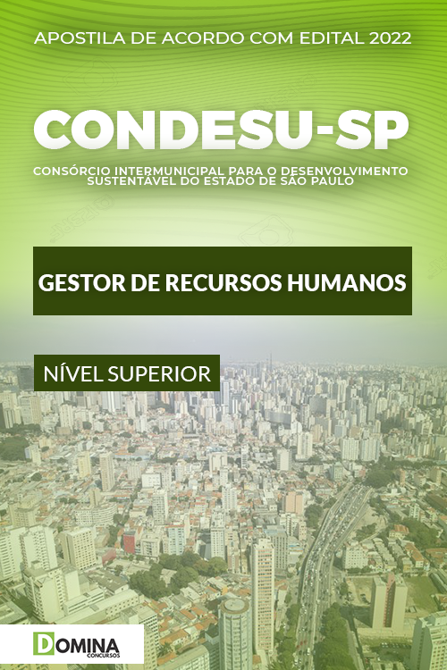 Apostila CONDESU SP 2022 Gestor Recursos Humanos