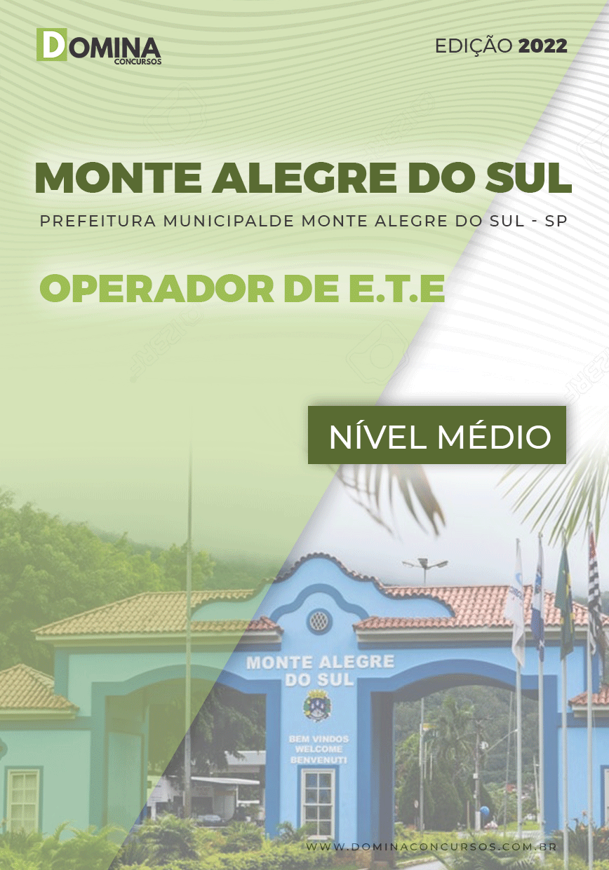 Apostila Pref Monte Alegre Sul SP 2022 Operador ETE