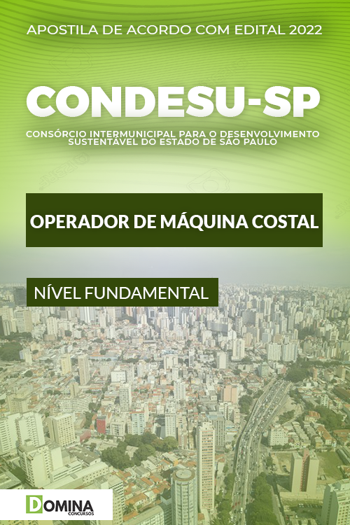 Apostila CONDESU SP 2022 Operador Máquina Costal