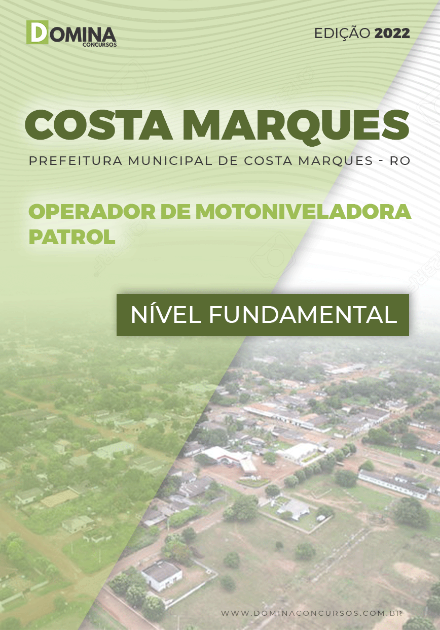 Apostila Pref Costa Marques RO 2022 Operador Motoniveladora Patrol