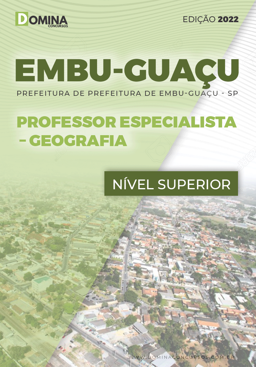 Apostila Pref Embu Guaçu SP 2022 Prof. Especialista Geografia