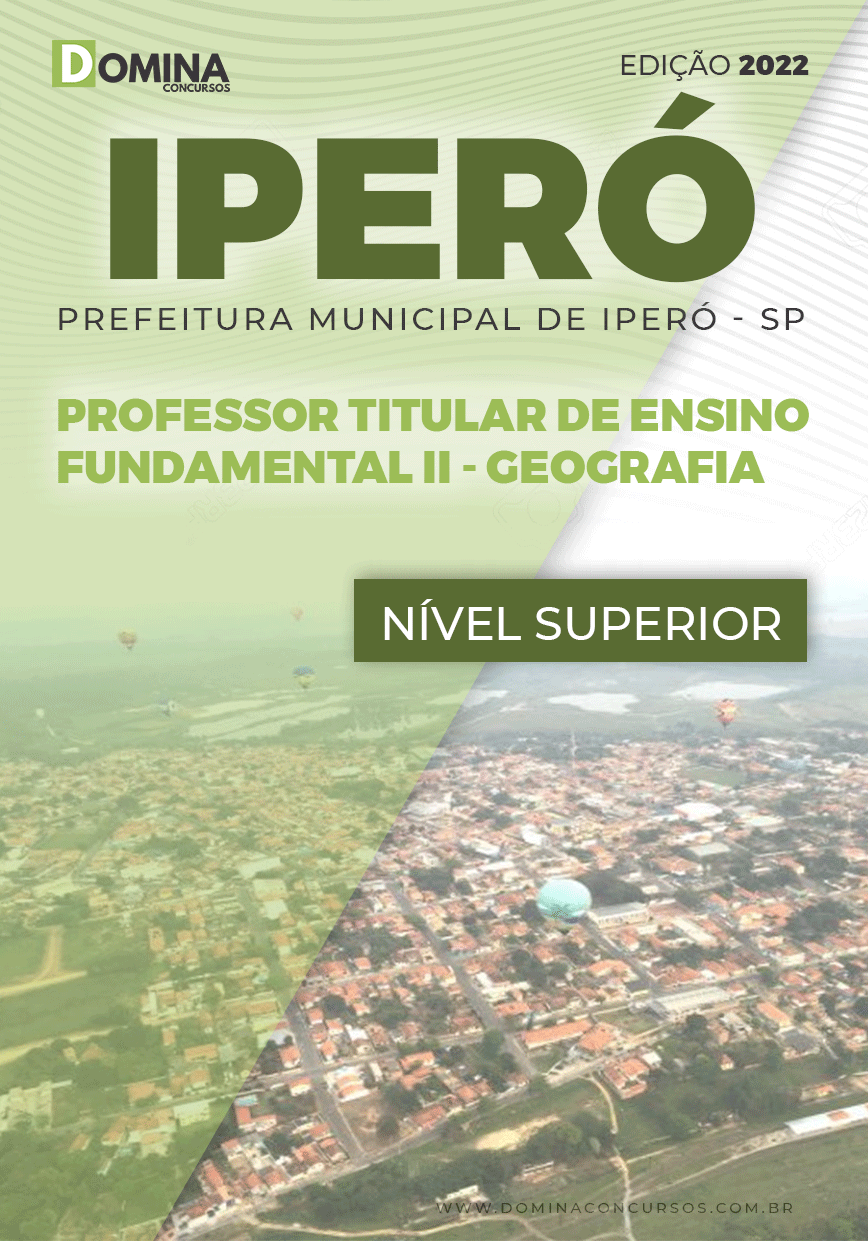 Apostila Pref Iperó SP 2022 Prof. Ensino Fund. II Geografia