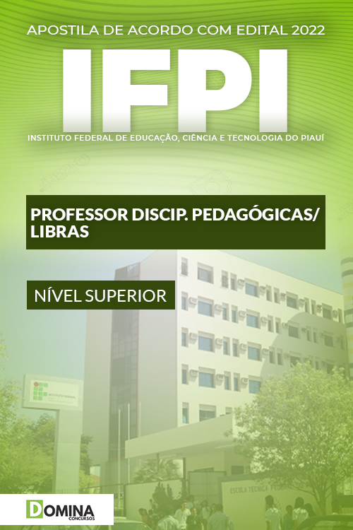 Apostila Digital IFPI 2022 Professor Disciplinas Pedagógica Libras