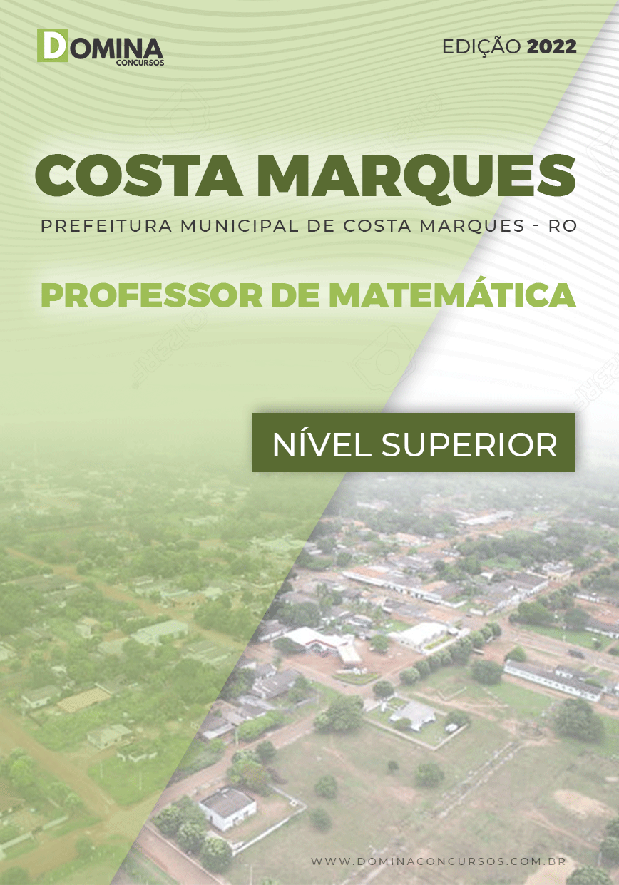 Apostila Pref Costa Marques RO 2022 Professor Matemática