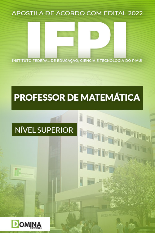 Apostila Digital Concurso IFPI 2022 Professor Matemática