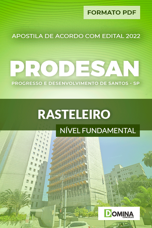 Apostila Digital Concurso PRODESAN SP 2022 Rasteleiro