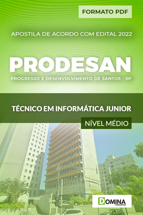 Apostila PRODESAN SP 2022 Técnico Informática Junior