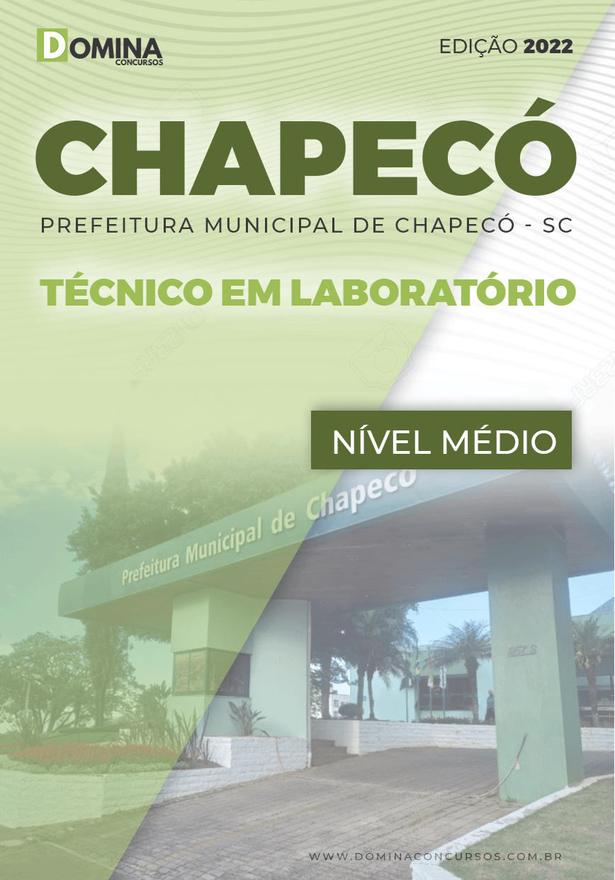 Apostila Digital Pref Chapecó SC 2022 Técnico Laboratório