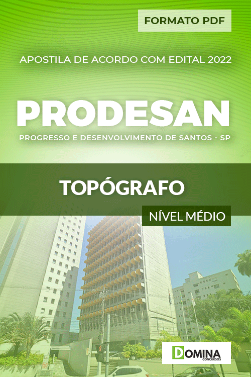 Apostila Digital Concurso PRODESAN SP 2022 Topógrafo