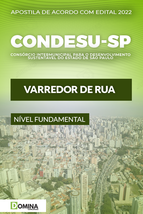 Apostila Concurso CONDESU SP 2022 Varredor Rua