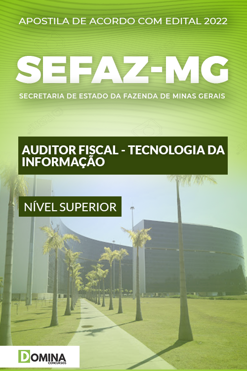 Apostila SEFAZ MG 2022 Auditor Fiscal Tecnologia Informação