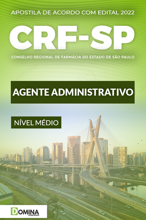 Apostila Concurso CRF SP 2022 Agente Administrativo