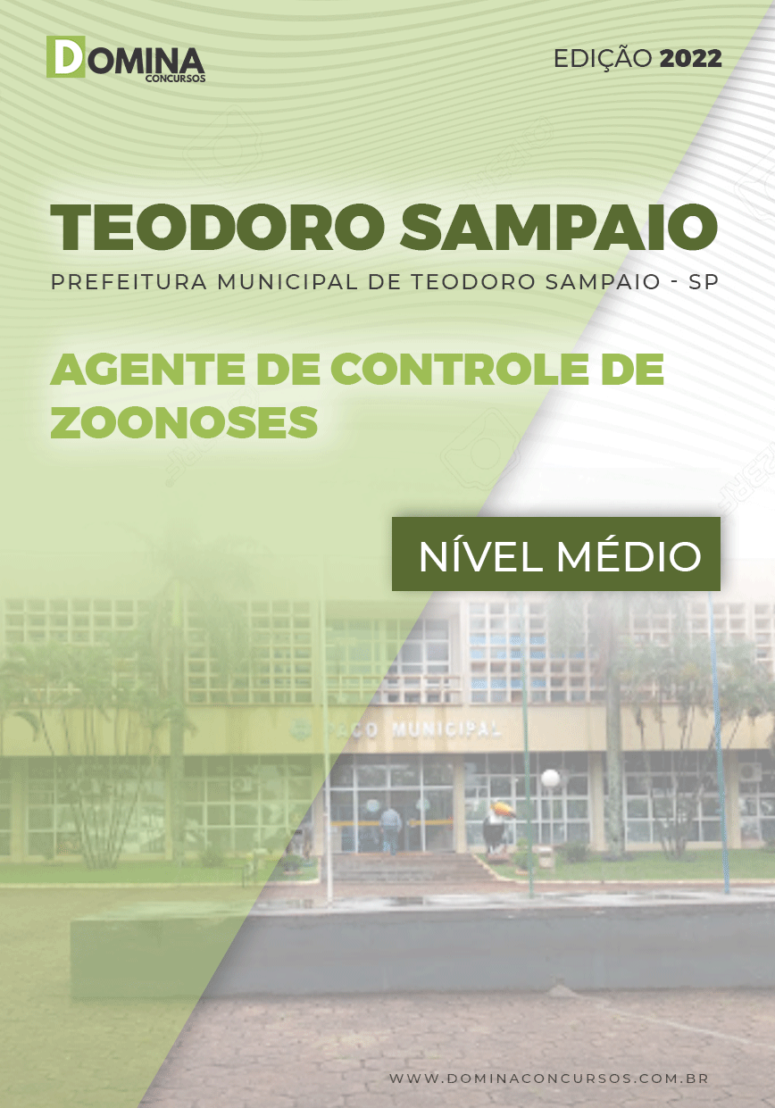 Apostila Pref Teodoro Sampaio SP 2022 Agente Controle Zoonoses