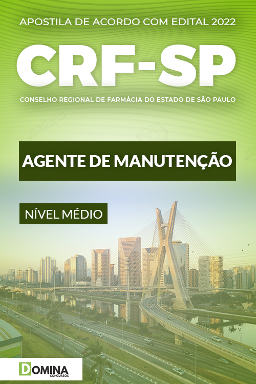 Apostila Concurso CRF SP 2022 Agente Manutenção