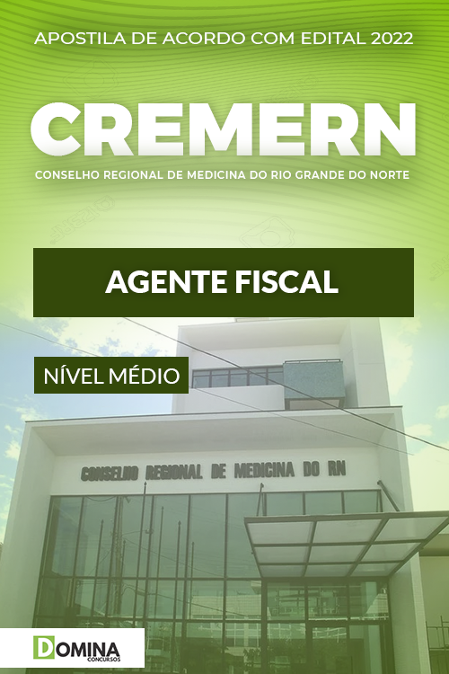 Apostila Digital Concurso CREMERN 2022 Agente Fiscal