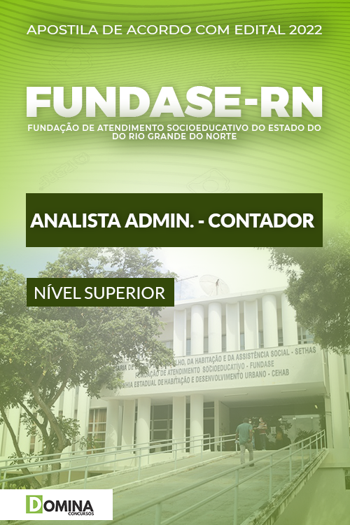 Apostila FUNDASE RN 2022 Agente Socioed Administrativo Contador