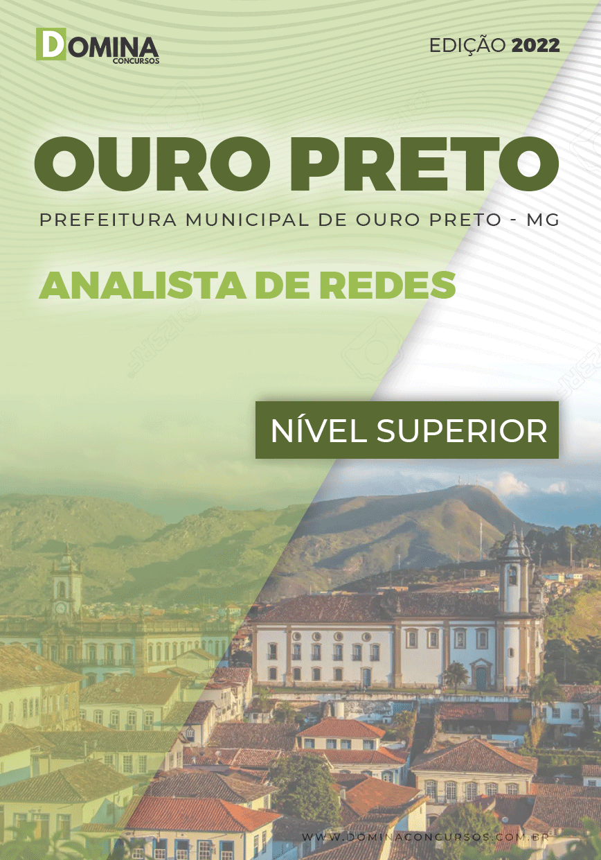 Apostila Digital Pref Ouro Preto MG 2022 Analista Redes