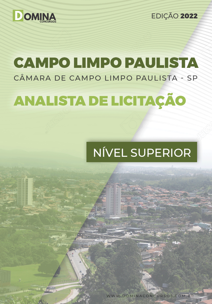 Apostila Pref Campo Limpo Paulista SP 2022 Analista Licitação