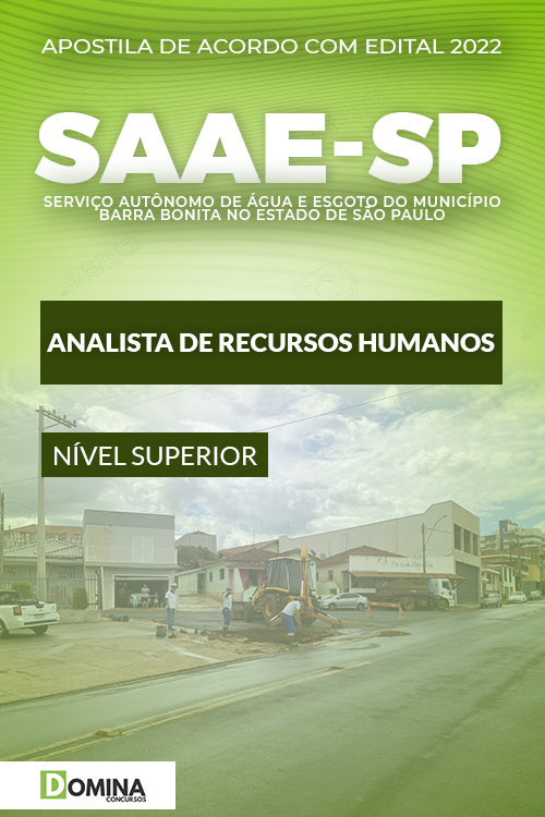 Apostila SAAE Barra Bonita SP 2022 Analista Recursos Humanos