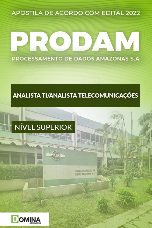 Apostila PRODAM AM 2022 Analista TI Analista Telecomunicações