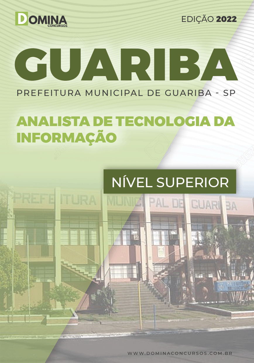Apostila Pref Guariba SP 2022 Analista Tecnologia Informação