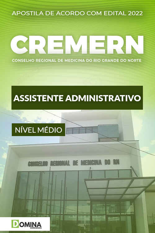 Apostila Concurso CREMERN 2022 Assistente Administrativo