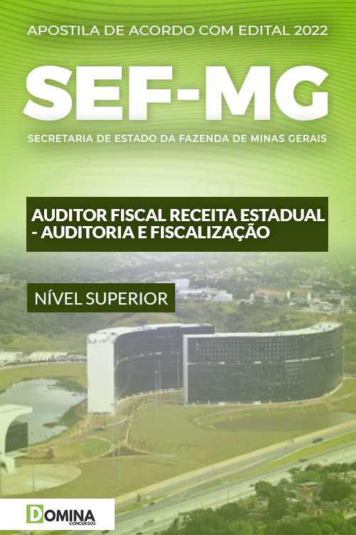 Apostila SEF MG 2022 Auditor Fiscal Receita Auditoria Fiscalização