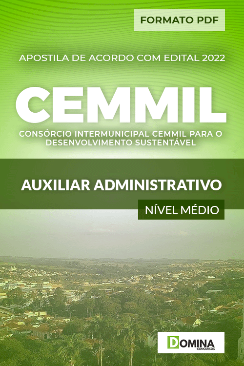 Apostila Digital CEMMIl SP 2022 Auxiliar Administrativo
