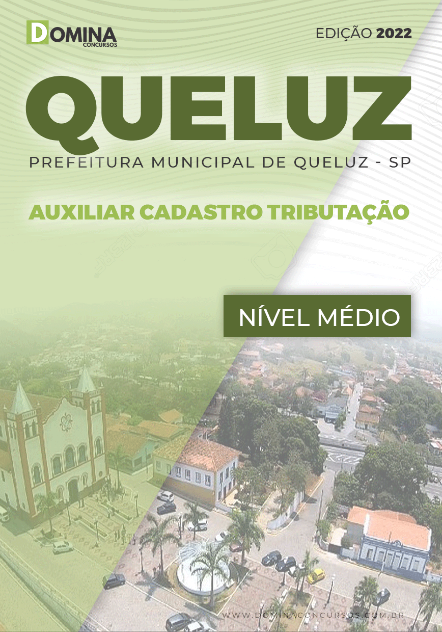 Apostila Pref Queluz SP 2022 Auxiliar Cadastro e Tributação