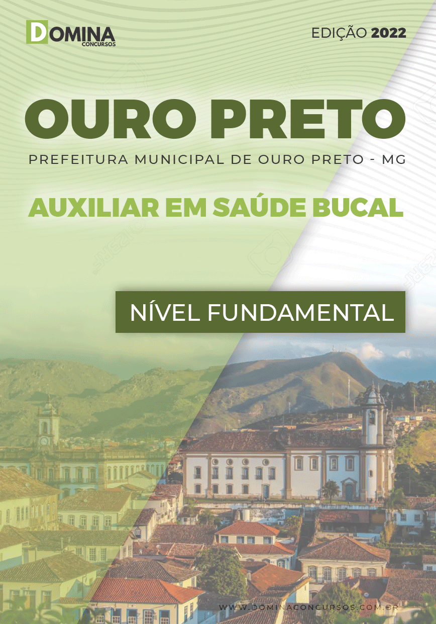 Apostila Pref Ouro Preto MG 2022 Auxiliar Saúde Bucal