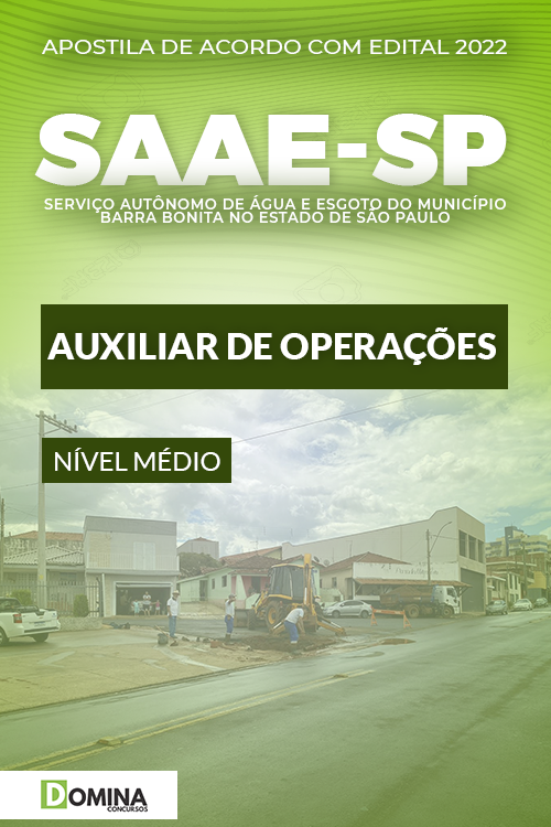 Apostila SAAE Barra Bonita SP 2022 Auxiliar Operações