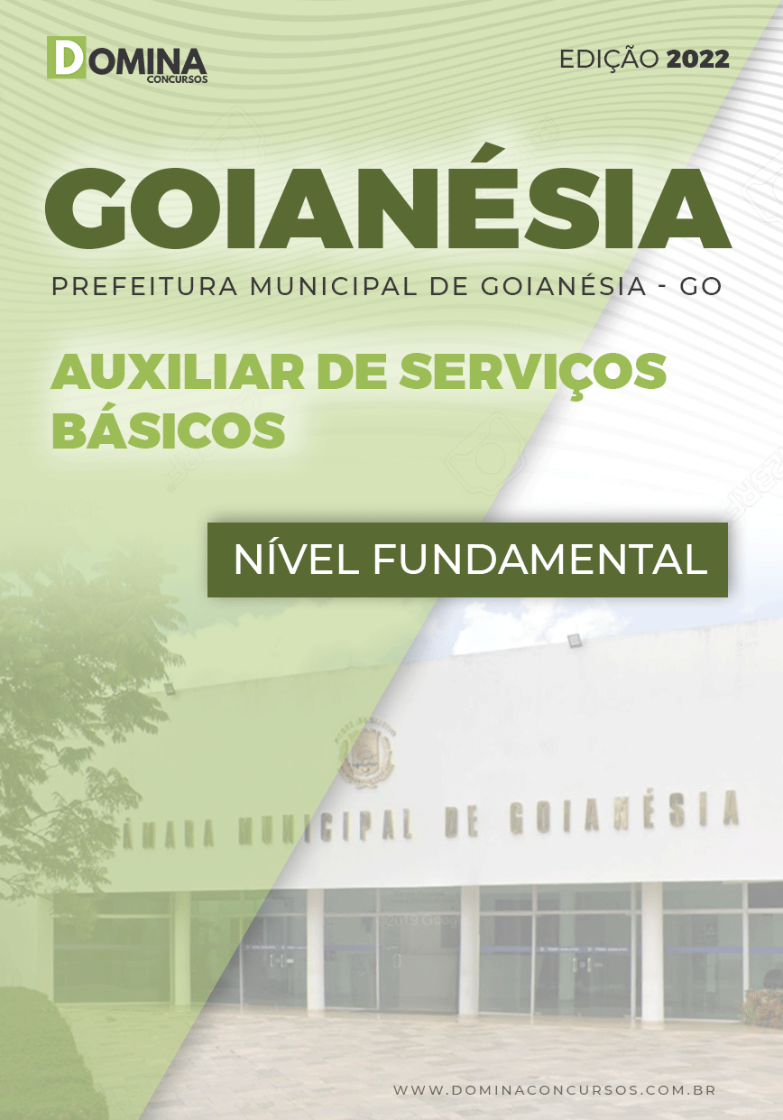 Apostila Câmara Goianésia GO 2022 Auxiliar Serviços Básicos