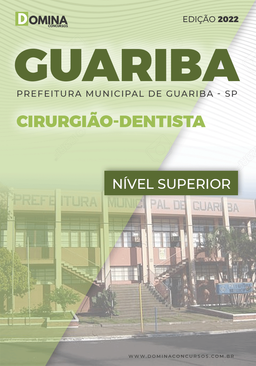 Apostila Concurso Pref Guariba SP 2022 Cirurgião Dentista