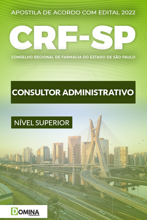 Apostila Digital Concurso CRF SP 2022 Consultor Administrativo
