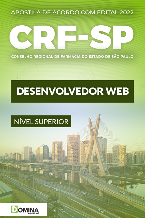 Apostila Digital Concurso CRF SP 2022 Desenvolvedor Web