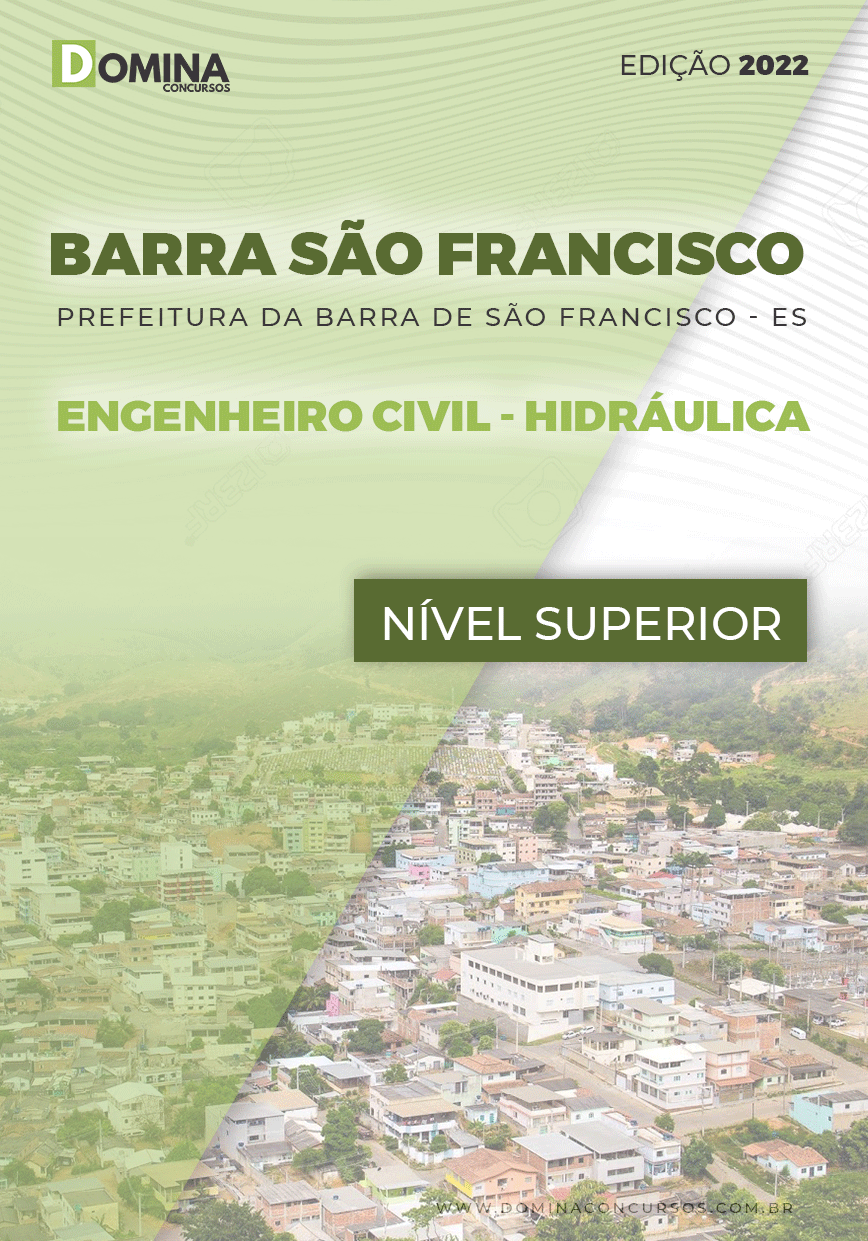 Apostila Pref Barra São Francisco ES 2022 Engenheiro Civil Hidráulico