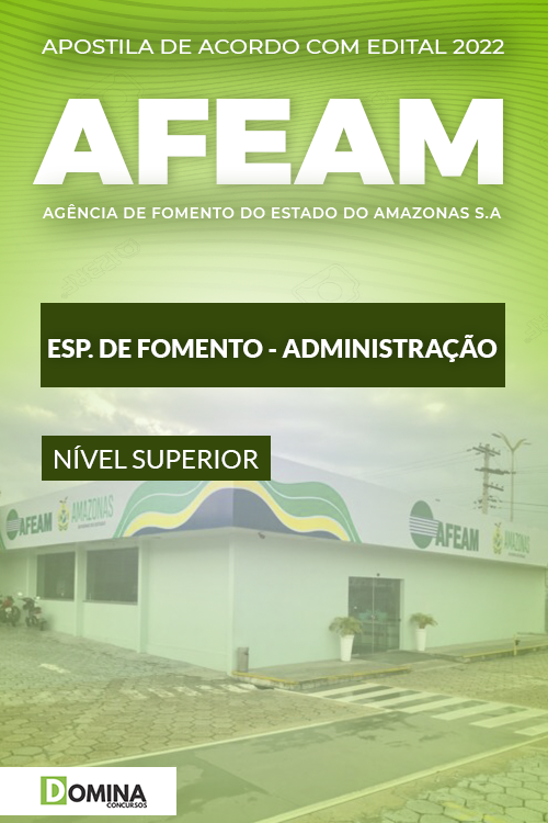 Apostila AFEAM 2022 Especialista Fomento Administração