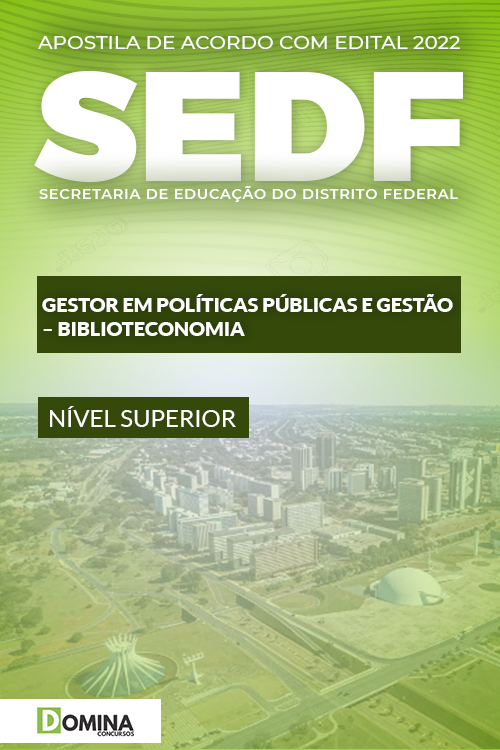 Apostila SEDF 2022 Gestor Políticas Públicas Biblioteconomia
