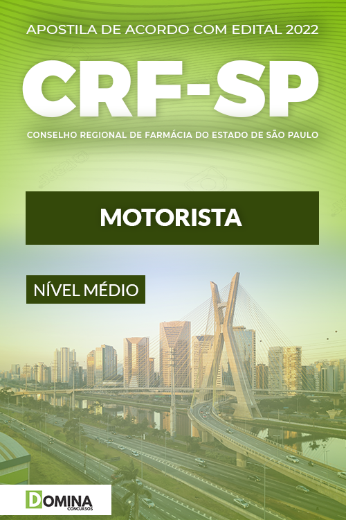 Apostila Digital Concurso Público CRF SP 2022 Motorista