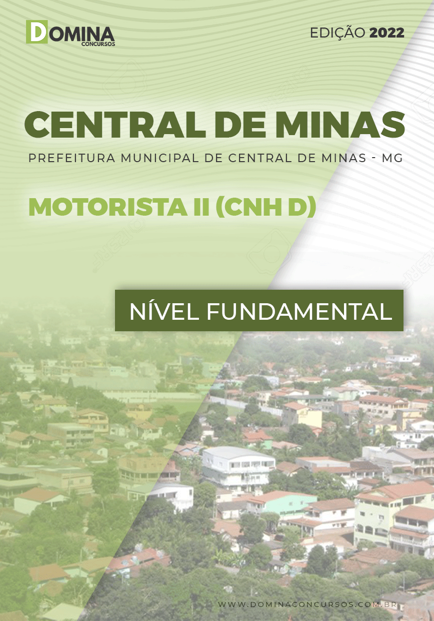 Apostila Pref Central Minas MG 2022 Motorista II CNH D