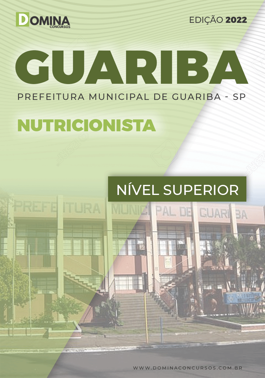 Apostila Concurso Pref Guariba SP 2022 Nutricionista