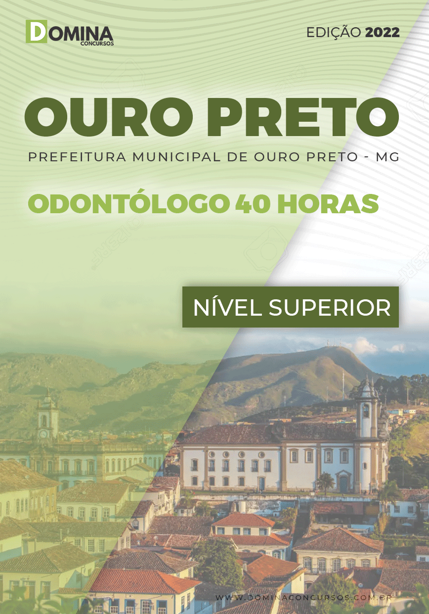 Apostila Pref Ouro Preto MG 2022 Odontólogo 40 Horas
