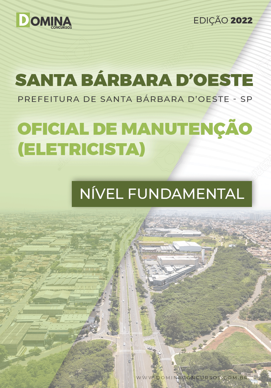 Apostila Pref Santa Bárbara D'Oeste SP 2022 Oficial Manut Eletricista