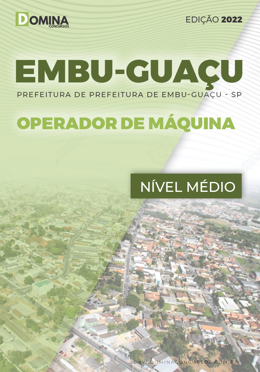 Apostila Digital Pref Embu Guaçu SP 2022 Operador Máquina